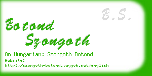 botond szongoth business card